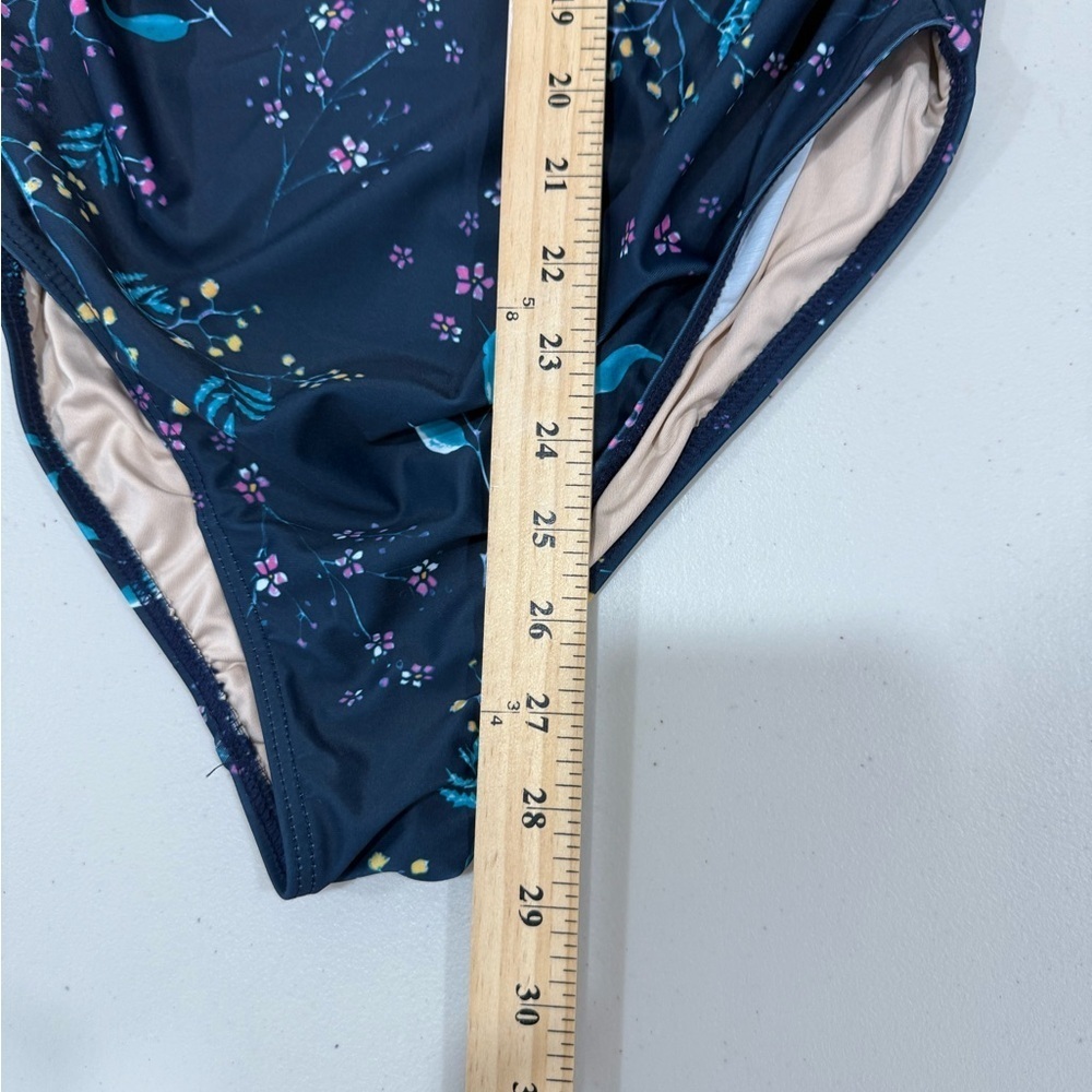 NWT East Elegant Womens Maternity Floral One Piece Swimsuit V-Neck Size M Beach - Picture 7 of 7